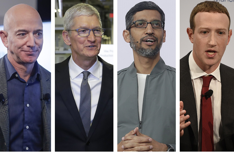 4 Big Tech CEOs testifying in competition probe